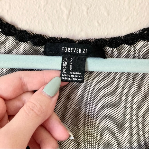 Forever 21 Embroidered Mesh Tank - Picture 4 of 4